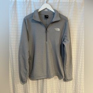 The North Face Men's/Unixex Gray Half Zip Fleece Sweater Size Medium